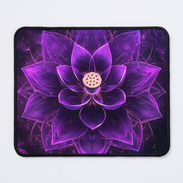 Item preview, Celestial neon lotus flower illustration designed and sold by Checho30.