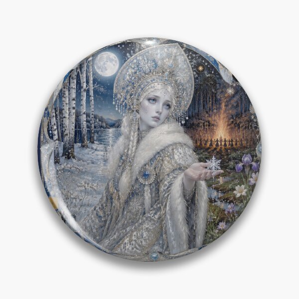 Item preview, The Snow Maiden - Snegurochka at the Midsummer Bonfire | Slavic Tale designed and sold by Natalia-Vlad.