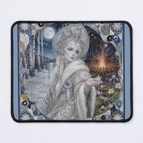 Item preview, The Snow Maiden - Snegurochka at the Midsummer Bonfire | Slavic Tale designed and sold by Natalia-Vlad.