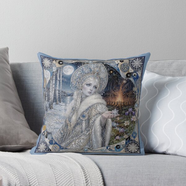 Item preview, The Snow Maiden - Snegurochka at the Midsummer Bonfire | Slavic Tale designed and sold by Natalia-Vlad.