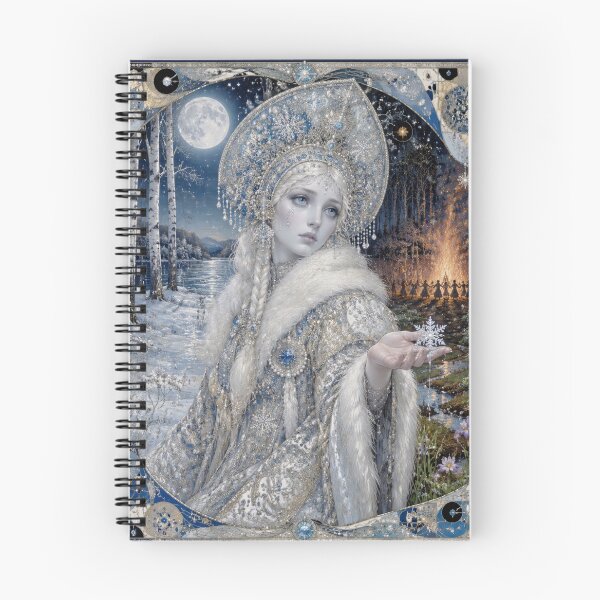 Item preview, The Snow Maiden - Snegurochka at the Midsummer Bonfire | Slavic Tale designed and sold by Natalia-Vlad.