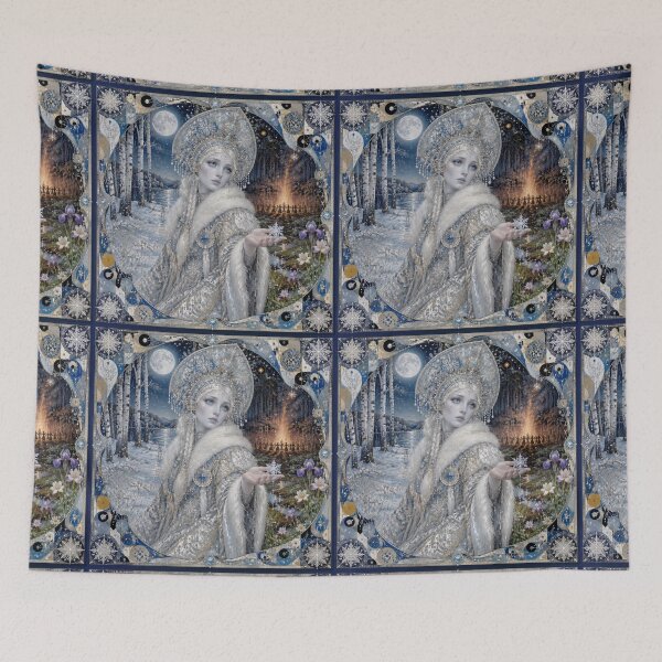 Item preview, The Snow Maiden - Snegurochka at the Midsummer Bonfire | Slavic Tale designed and sold by Natalia-Vlad.