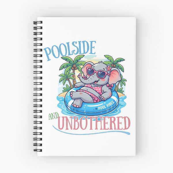Item preview, Poolside and Unbothered Preppy Summer Pool float Elephant designed and sold by LAJdesigns.