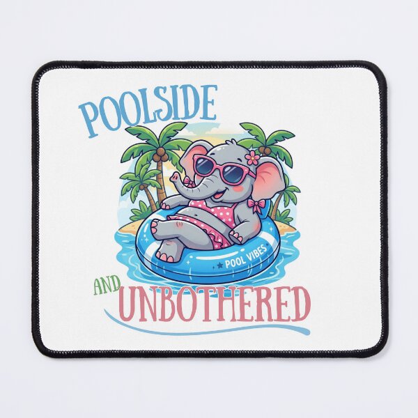 Item preview, Poolside and Unbothered Preppy Summer Pool float Elephant designed and sold by LAJdesigns.