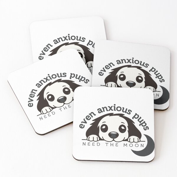 Item preview, Even Anxious Pups Need The Moon designed and sold by Pine & Pixels.