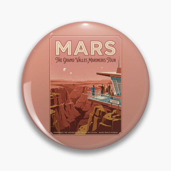 Item preview, Mars Valles Marineris Retro NASA Travel Poster Canyon designed and sold by RetroRewind Studio.