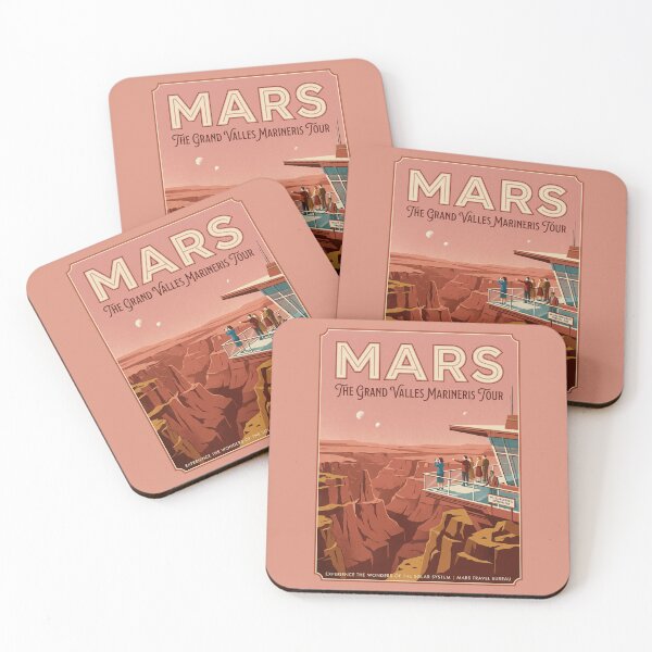 Item preview, Mars Valles Marineris Retro NASA Travel Poster Canyon designed and sold by RetroRewind Studio.