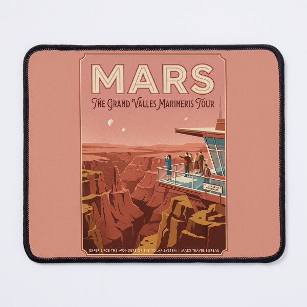 Item preview, Mars Valles Marineris Retro NASA Travel Poster Canyon designed and sold by RetroRewind Studio.