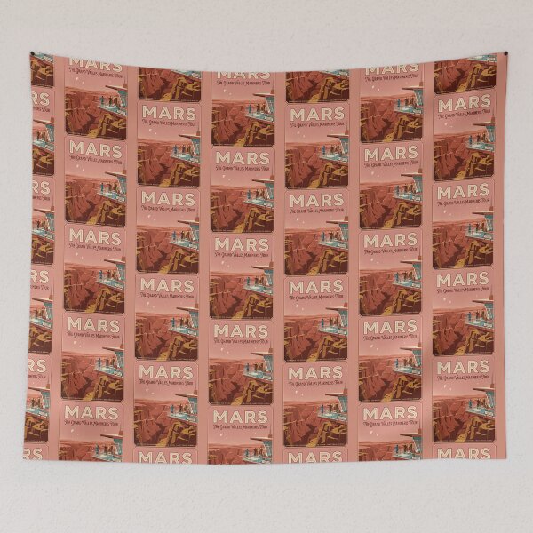 Item preview, Mars Valles Marineris Retro NASA Travel Poster Canyon designed and sold by RetroRewind Studio.