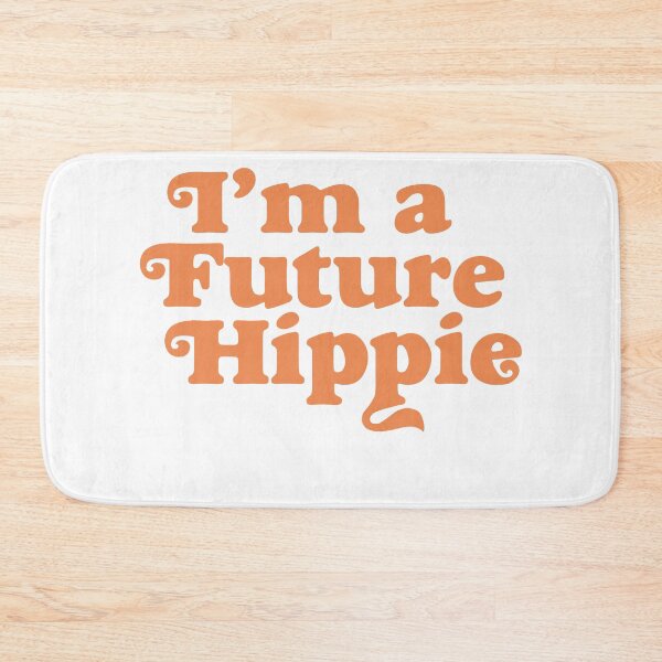 Item preview, I'm A Future Hippie Retro Bold Orange Typography T-Shirt designed and sold by Atique Creations.