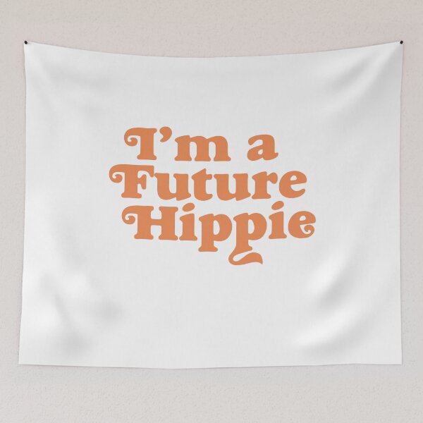 Item preview, I'm A Future Hippie Retro Bold Orange Typography T-Shirt designed and sold by Atique Creations.