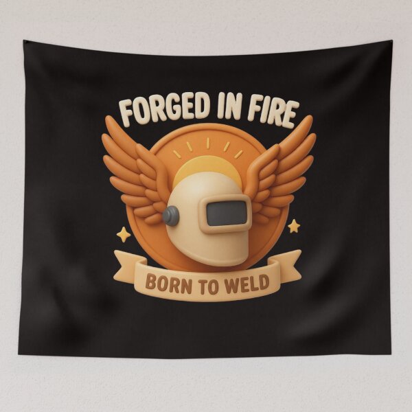Item preview, Forged In Fire Born To Weld | American Welder Shirt designed and sold by LabCore.