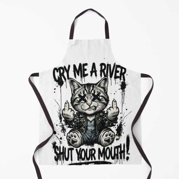 Item preview, Cry Me A River Grunge Cat Typography designed and sold by Poldi89.