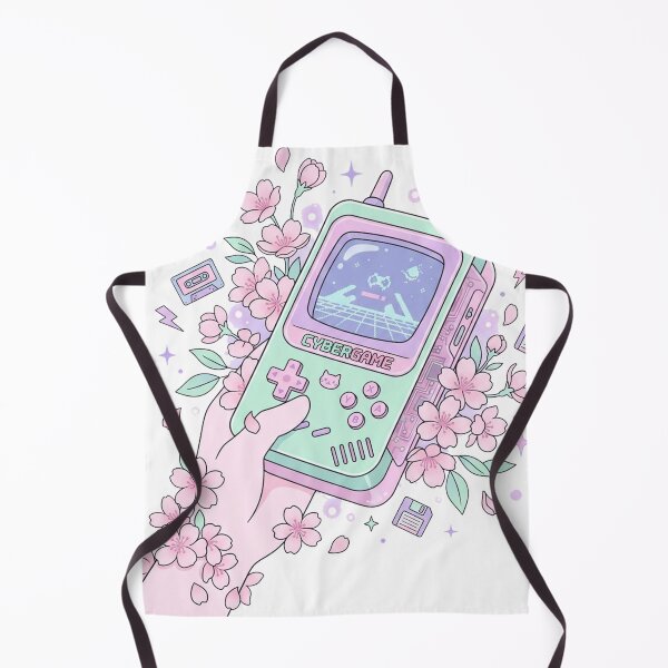 Item preview, Retro Cyber Game Console Pastel Cherry Blossom Aesthetic designed and sold by The Cozy Chapter.