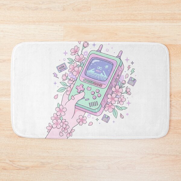 Item preview, Retro Cyber Game Console Pastel Cherry Blossom Aesthetic designed and sold by The Cozy Chapter.