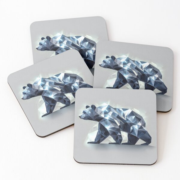 Item preview, Polygonal crystal wildlife bear illustration designed and sold by Checho30.