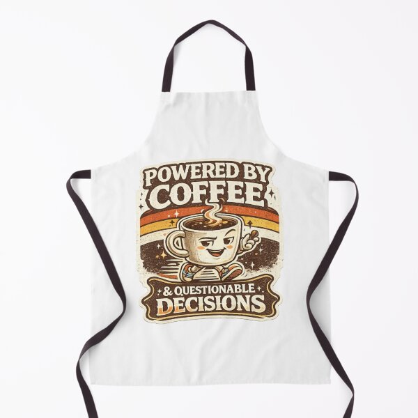 Item preview, Powered by Coffee & Questionable Decisions – Funny Retro Coffee Design designed and sold by Bismillah-Najah.