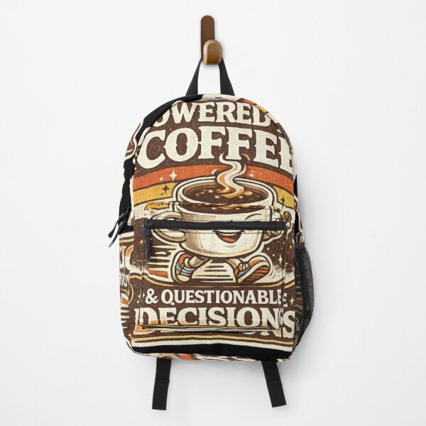 Item preview, Powered by Coffee & Questionable Decisions – Funny Retro Coffee Design designed and sold by Bismillah-Najah.