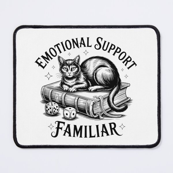 Item preview, Emotional Support Familiar Black Cat D&D RPG Design designed and sold by Cool-cat-art.