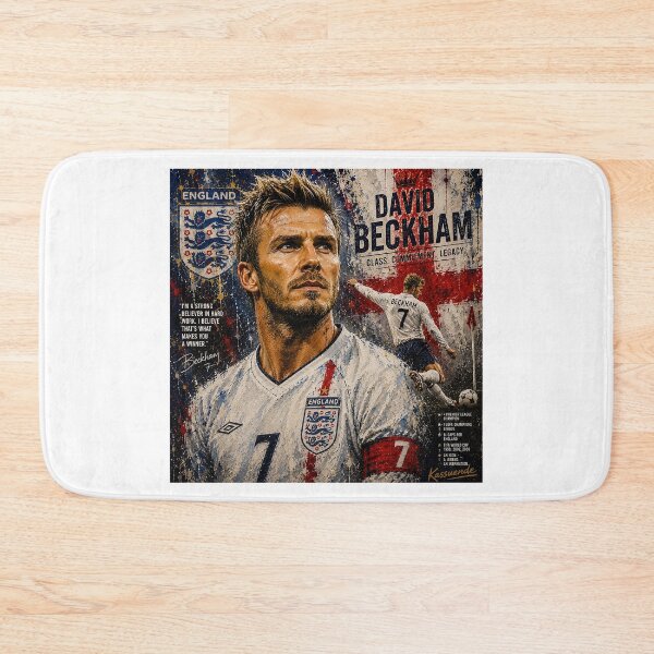 Item preview, David Beckham Icon Portrait | Football Legend Art Print designed and sold by ArtistrySky.