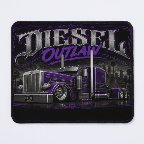 Item preview, Diesel Outlaw Lowrider Semi Truck | Purple Custom Rig | Trucker T-Shirt designed and sold by Diesel outlaw .