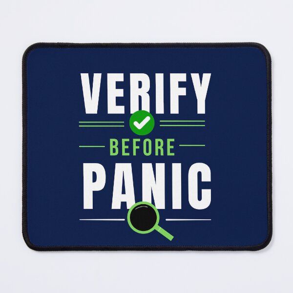 Item preview, Verify Before Panic – Funny Accountant & CPA Audit Humor Gift designed and sold by FCA SIR MERCH .