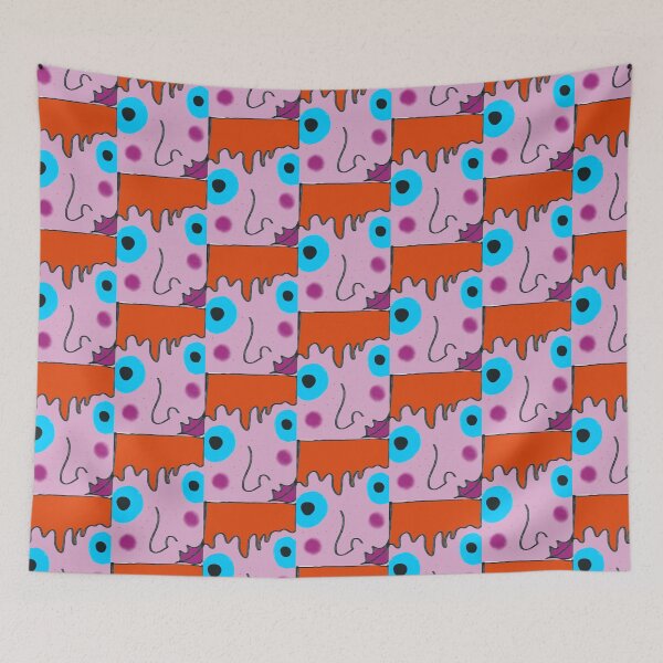 Item preview, Cute Freckle Abstract Trippy Ginger Melting Face Print designed and sold by TheSnugGirl.