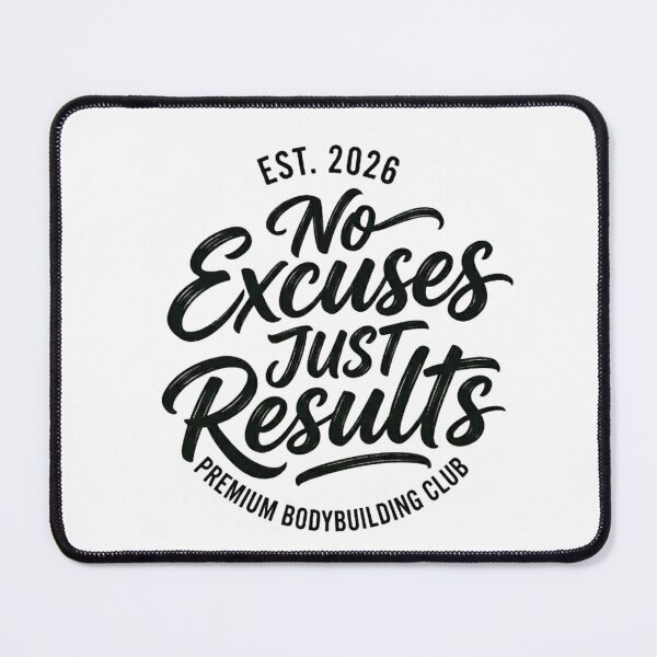 Item preview, No Excuses Just Results Gym Motivation designed and sold by ArtisticShape.