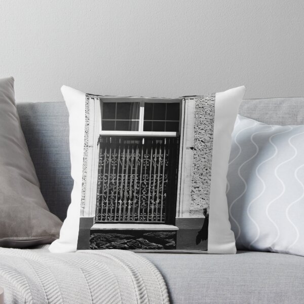 Item preview, Architecture - Old Window and Wrought Iron, Mediterranean Charm in Black and White designed and sold by Reverso-Design.
