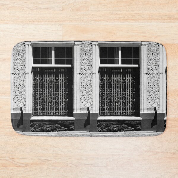 Item preview, Architecture - Old Window and Wrought Iron, Mediterranean Charm in Black and White designed and sold by Reverso-Design.