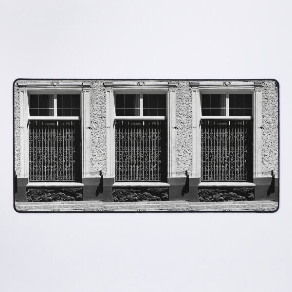 Item preview, Architecture - Old Window and Wrought Iron, Mediterranean Charm in Black and White designed and sold by Reverso-Design.