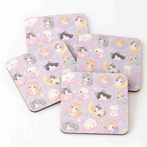 Item preview,  Kawaii Cat Pattern Seamless Design designed and sold by Aramdesing.