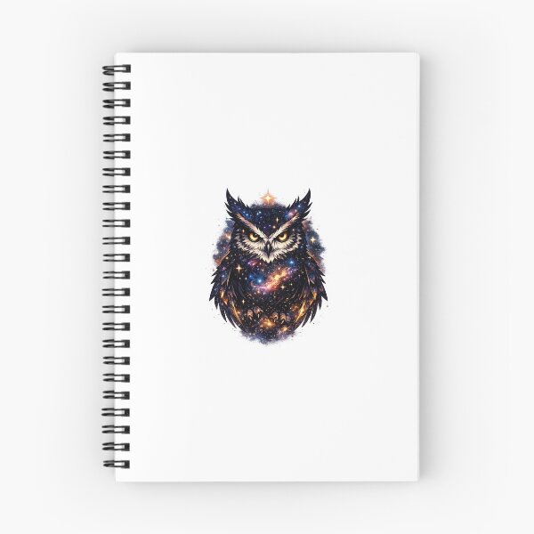 Item preview, Majestic owl filled with stars, galaxies and nebulae, cosmic fantasy art designed and sold by Jyoti  Rajput.