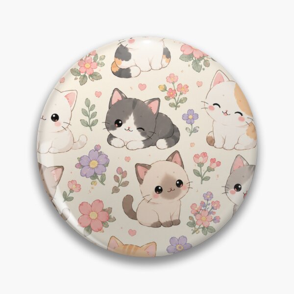 Item preview, Kawaii Cat Pattern Seamless Design designed and sold by Aramdesing.