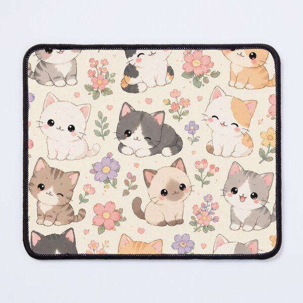 Item preview, Kawaii Cat Pattern Seamless Design designed and sold by Aramdesing.