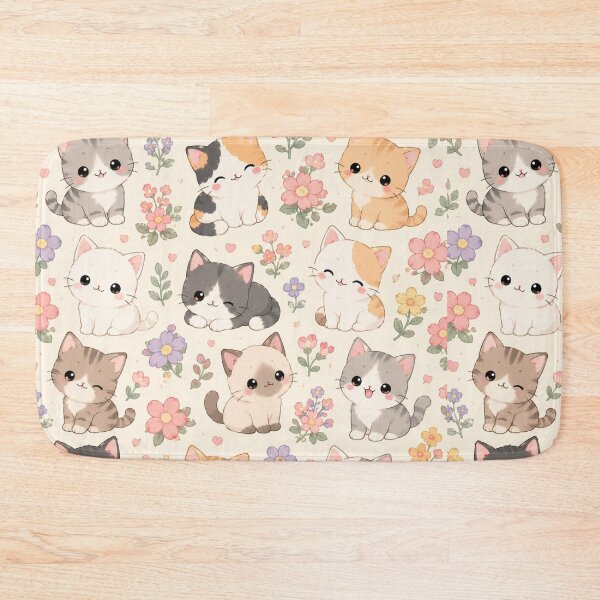 Item preview, Kawaii Cat Pattern Seamless Design designed and sold by Aramdesing.