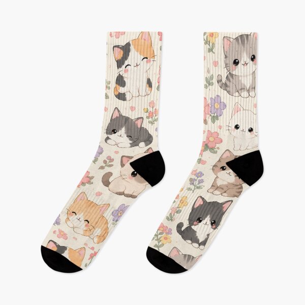 Item preview, Kawaii Cat Pattern Seamless Design designed and sold by Aramdesing.