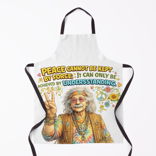 Item preview, Einstein Inspired Peace Cannot Be Kept By Force It Can Only Be Achieved By Understanding Hippie Art designed and sold by Donsean22.