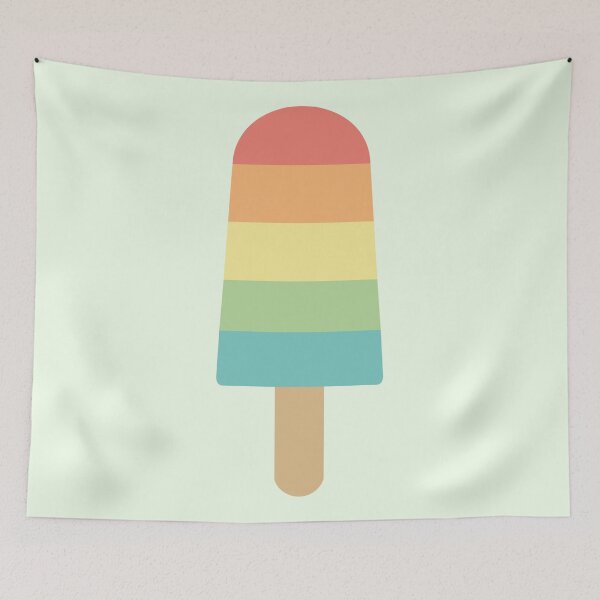 Item preview, Cute Pastel Rainbow Layered Ice Cream Popsicle designed and sold by Nikola Dio.