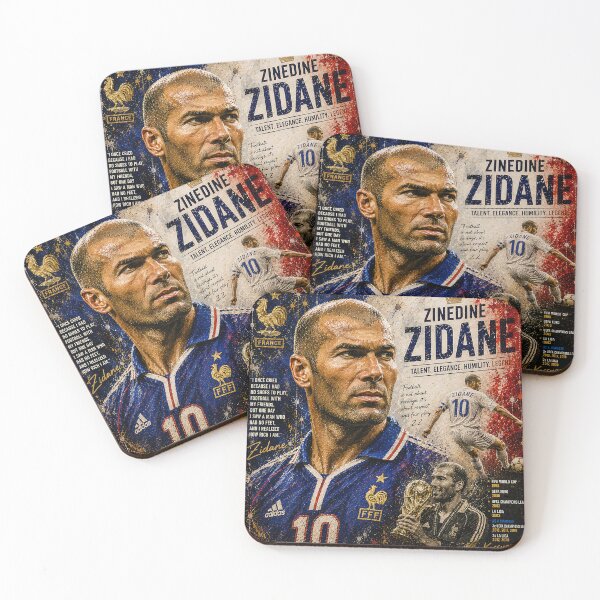 Item preview, Zinedine Zidane Legend Portrait | French Football Icon Art designed and sold by ArtistrySky.
