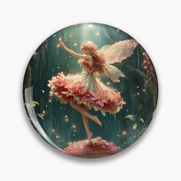 Item preview, Fairy Dancing On Enchanted Mushroom designed and sold by Storybook Botanica.