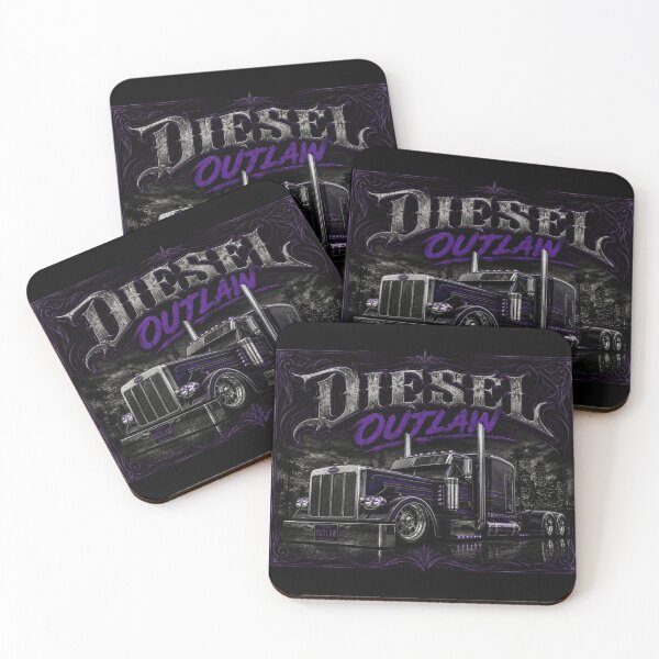 Item preview, Diesel Outlaw Purple Chrome Semi Truck | Custom Big Rig Trucker T-Shirt | Black & Violet Rig Design designed and sold by Diesel outlaw .