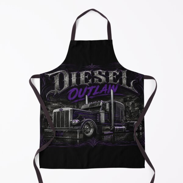 Item preview, Diesel Outlaw Purple Chrome Semi Truck | Custom Big Rig Trucker T-Shirt | Black & Violet Rig Design designed and sold by Diesel outlaw .