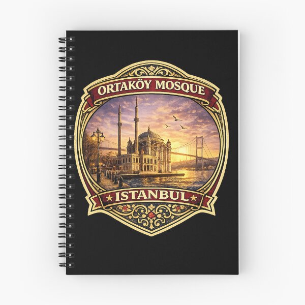 Item preview, Ortakoy Mosque Istanbul Vintage Travel Badge | Retro Turkey Souvenir Sticker designed and sold by DreamPaw Studio.