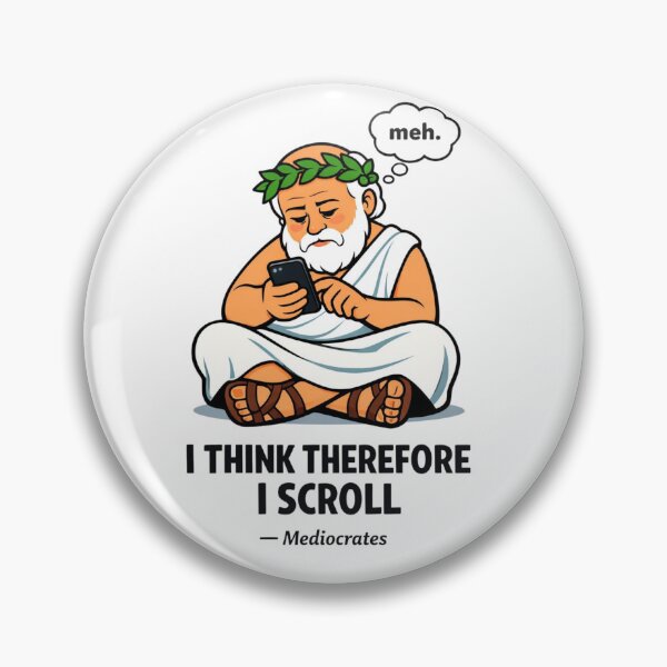 Item preview, Mediocrates I Think Therefore I Scroll designed and sold by Print Loft.