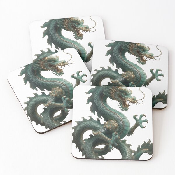 Item preview, Green Jade Dragon with Gold Details designed and sold by Bluesax.