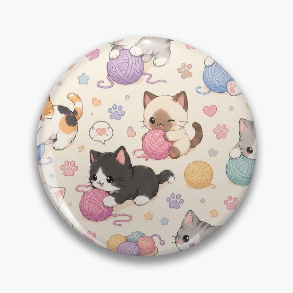 Item preview, Kawaii Cat Pattern Seamless Design designed and sold by Aramdesing.