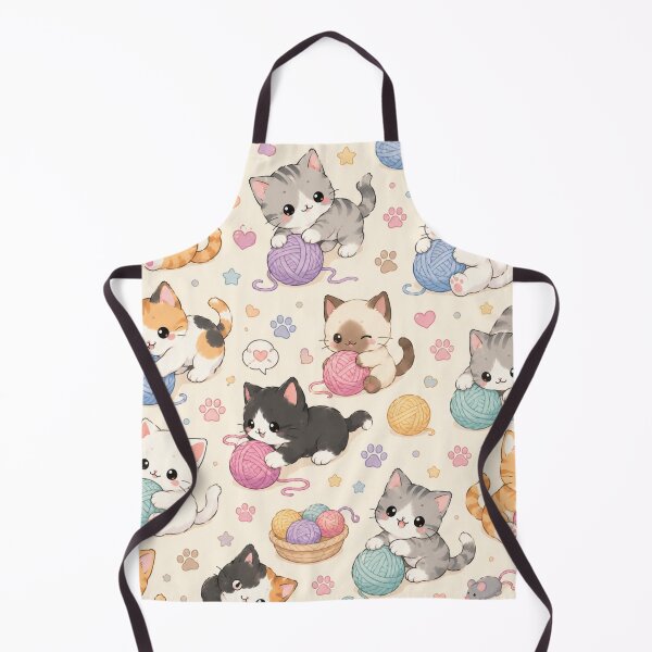 Item preview, Kawaii Cat Pattern Seamless Design designed and sold by Aramdesing.