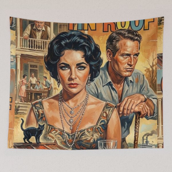 Item preview, Smoldering Secrets. Southern Lies. – Cat on a Hot Tin Roof Fine Art Print designed and sold by Art's Diner.