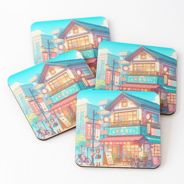 Item preview, Cozy Japanese Street Japanese Café  designed and sold by ZenGrooves.